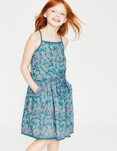 Tie-front Dress - Sea Breeze Forget Me Not Tie-front Dress - Sea Breeze Forget Me Not