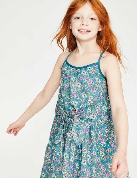 Tie-front Dress - Sea Breeze Forget Me Not Tie-front Dress - Sea Breeze Forget Me Not