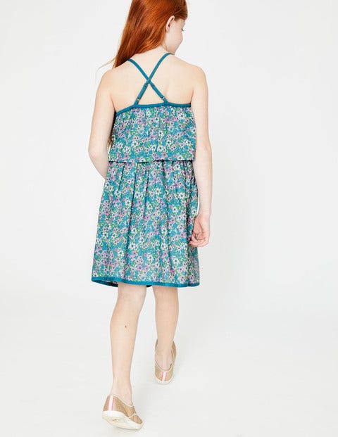 Tie-front Dress - Sea Breeze Forget Me Not Tie-front Dress - Sea Breeze Forget Me Not