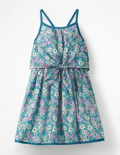 Tie-front Dress - Sea Breeze Forget Me Not Tie-front Dress - Sea Breeze Forget Me Not