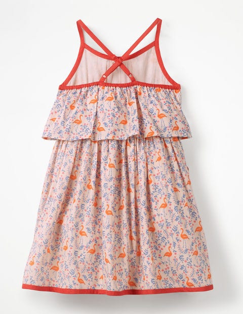 Tie-Front Dress - Parisian Pink Flamingo Floral Tie-Front Dress - Parisian Pink Flamingo Floral
