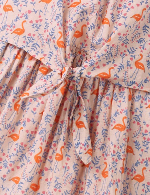 Tie-Front Dress - Parisian Pink Flamingo Floral Tie-Front Dress - Parisian Pink Flamingo Floral