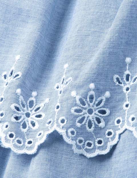 Fun Layered Playsuit - Chambray/White Broderie Fun Layered Playsuit - Chambray/White Broderie
