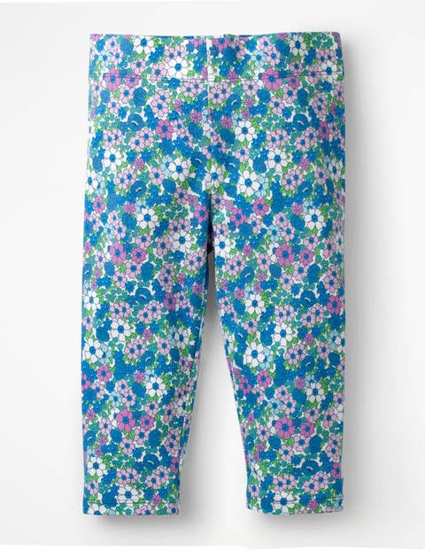 Fun Cropped Leggings - Sea Breeze Blue Forget Me Not Fun Cropped Leggings - Sea Breeze Blue Forget Me Not