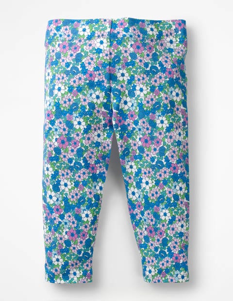 Fun Cropped Leggings - Sea Breeze Blue Forget Me Not Fun Cropped Leggings - Sea Breeze Blue Forget Me Not