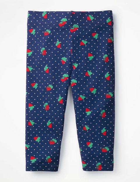 Fun Cropped Leggings - Starboard Blue Strawberry Spot Fun Cropped Leggings - Starboard Blue Strawberry Spot