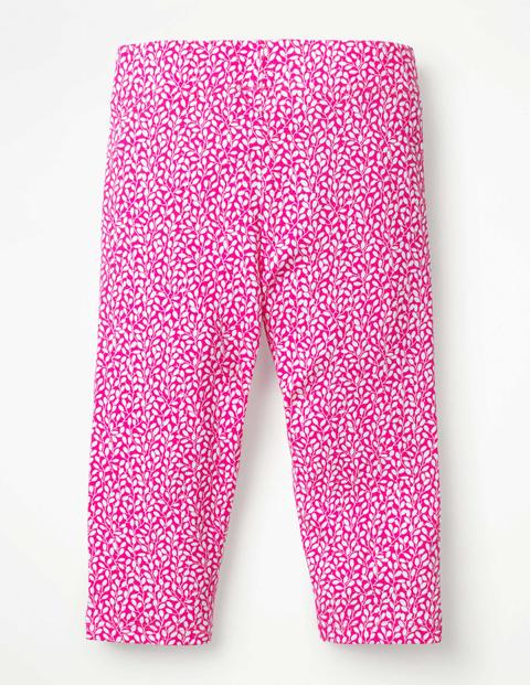 Fun Cropped Leggings - Pink Glo & White Sweet Berry Fun Cropped Leggings - Pink Glo & White Sweet Berry