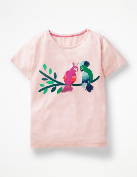 Safari AppliquÃ© T-Shirt - Parisian Pink Birds