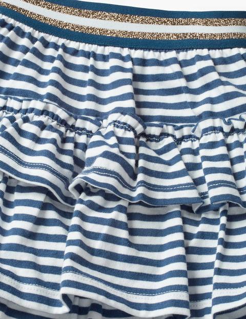 Jersey Ruffle Skort - Starboard Blue/White Stripe Jersey Ruffle Skort - Starboard Blue/White Stripe