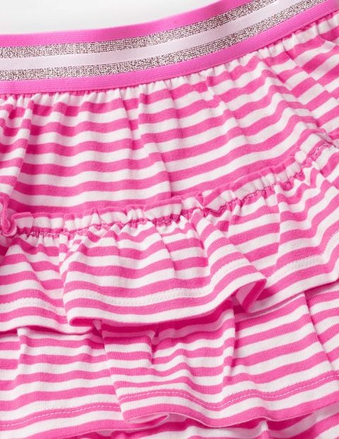 Jersey Ruffle Skort - Tickled Pink/White Stripe Jersey Ruffle Skort - Tickled Pink/White Stripe