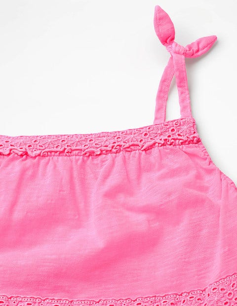 Gestuftes Stückgefärbtes Kleid - Festivalrosa Gestuftes Stückgefärbtes Kleid - Festivalrosa