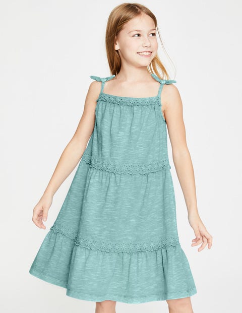 Tiered Garment-Dyed Dress - Mineral Blue Tiered Garment-Dyed Dress - Mineral Blue