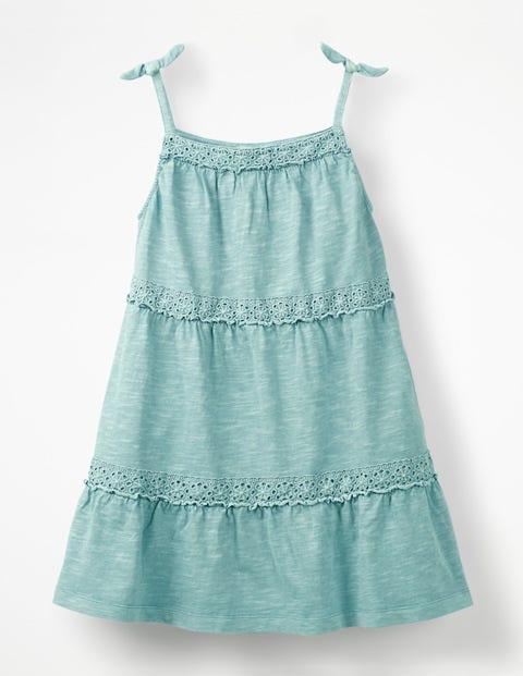 Tiered Garment-Dyed Dress - Mineral Blue Tiered Garment-Dyed Dress - Mineral Blue