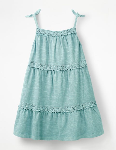Tiered Garment-Dyed Dress - Mineral Blue Tiered Garment-Dyed Dress - Mineral Blue