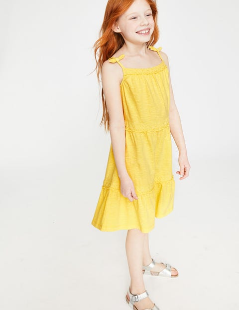 Tiered Garment-Dyed Dress - Primrose Yellow Tiered Garment-Dyed Dress - Primrose Yellow