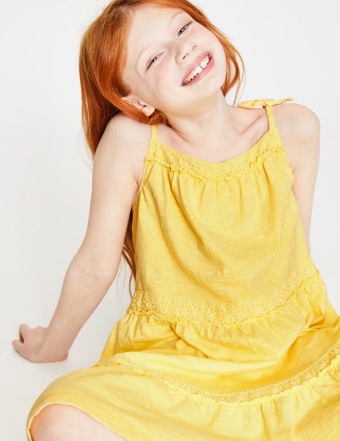 Tiered Garment-Dyed Dress - Primrose Yellow Tiered Garment-Dyed Dress - Primrose Yellow