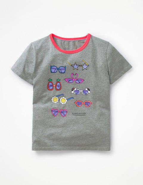 Sun Time T-Shirt - Grey Marl Sunglasses Sun Time T-Shirt - Grey Marl Sunglasses
