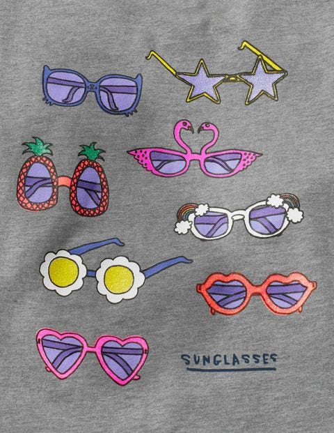Sun Time T-Shirt - Grey Marl Sunglasses Sun Time T-Shirt - Grey Marl Sunglasses