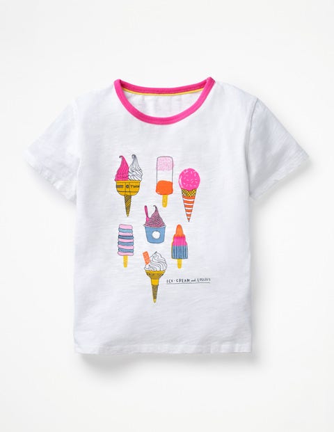 Sun Time T-Shirt - White Ice Creams Sun Time T-Shirt - White Ice Creams
