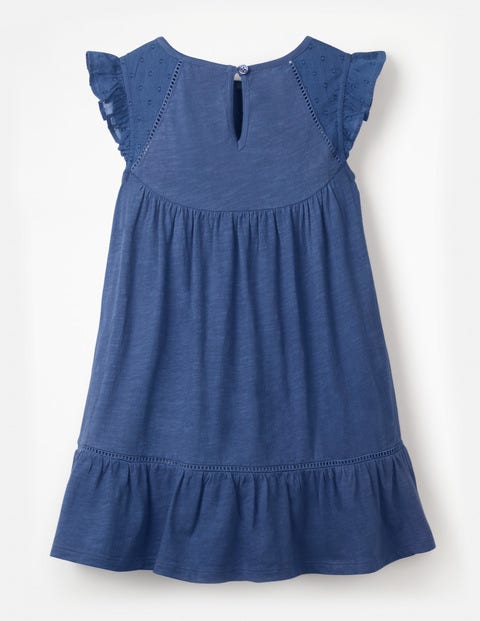 Tropical Broderie Dress - Starboard Blue Tropical Broderie Dress - Starboard Blue