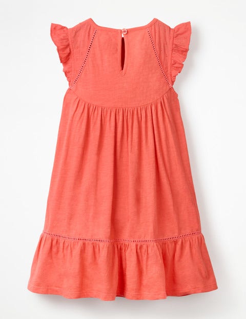 Tropical Broderie Dress - Tropical Coral Tropical Broderie Dress - Tropical Coral