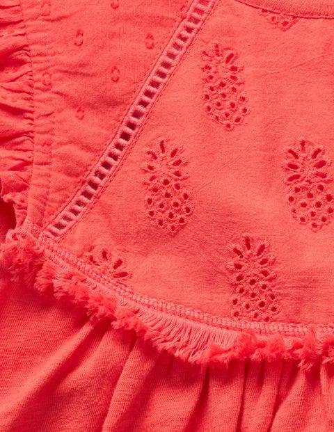 Tropical Broderie Dress - Tropical Coral Tropical Broderie Dress - Tropical Coral