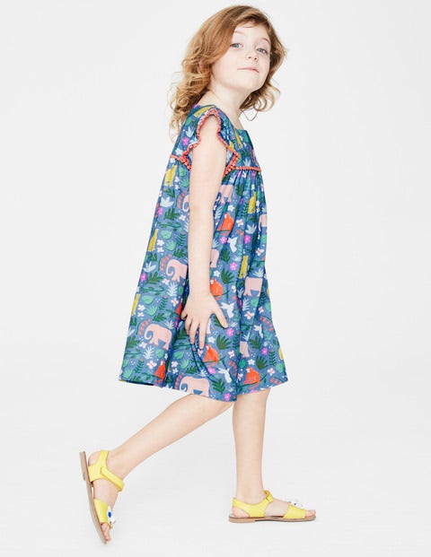 Robe En Jersey Avec Manches Volantées - Jardin indien multi Robe En Jersey Avec Manches Volantées - Jardin indien multi