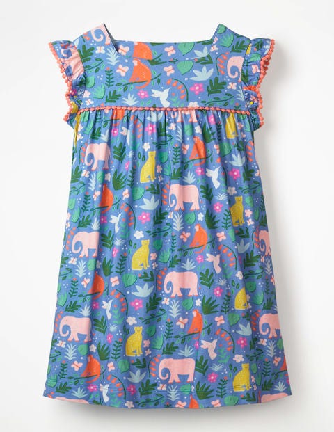 Robe En Jersey Avec Manches Volantées - Jardin indien multi Robe En Jersey Avec Manches Volantées - Jardin indien multi