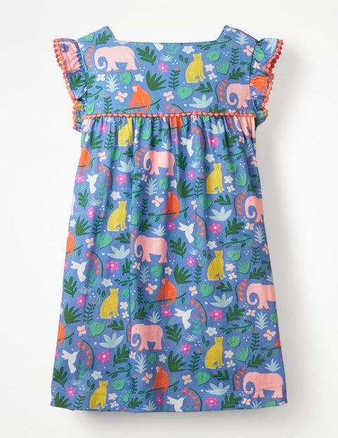 Robe En Jersey Avec Manches Volantées - Jardin indien multi Robe En Jersey Avec Manches Volantées - Jardin indien multi