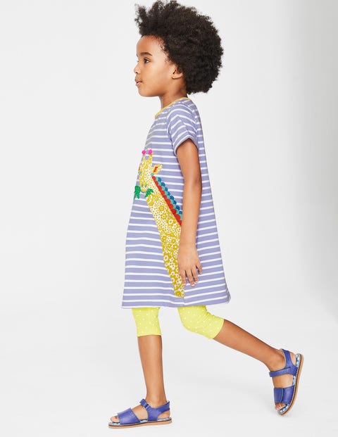 Safari Friends Appliqué Dress - Parma Violet Stripe/Giraffe Safari Friends Appliqué Dress - Parma Violet Stripe/Giraffe