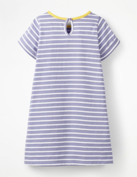 Safari Friends Appliqué Dress - Parma Violet Stripe/Giraffe Safari Friends Appliqué Dress - Parma Violet Stripe/Giraffe