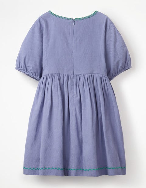 Robe Brodée Bohème - Violet iris poudré Robe Brodée Bohème - Violet iris poudré