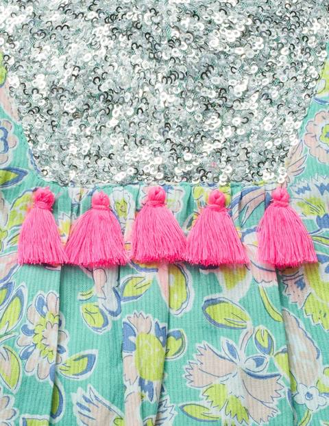 Sequin Detail Dress - Sea Breeze Tropical Paisley Sequin Detail Dress - Sea Breeze Tropical Paisley