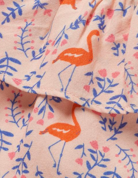Ruffle Neck Woven Playsuit - Parisian Pink Flamingo Ruffle Neck Woven Playsuit - Parisian Pink Flamingo