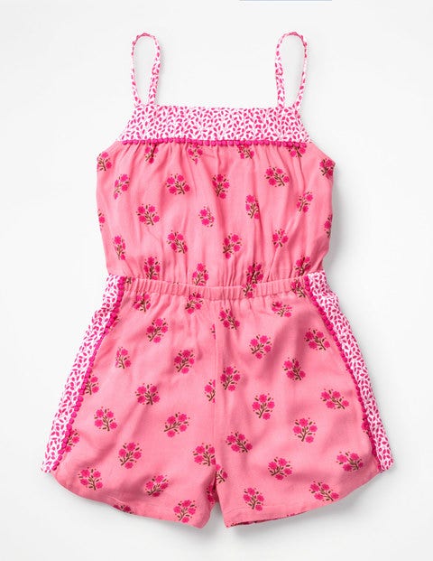 Hotchpotch Woven Playsuit - White/Pink Glo Sweet Berry Hotchpotch Woven Playsuit - White/Pink Glo Sweet Berry