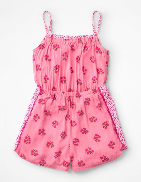 Hotchpotch Woven Playsuit - White/Pink Glo Sweet Berry Hotchpotch Woven Playsuit - White/Pink Glo Sweet Berry