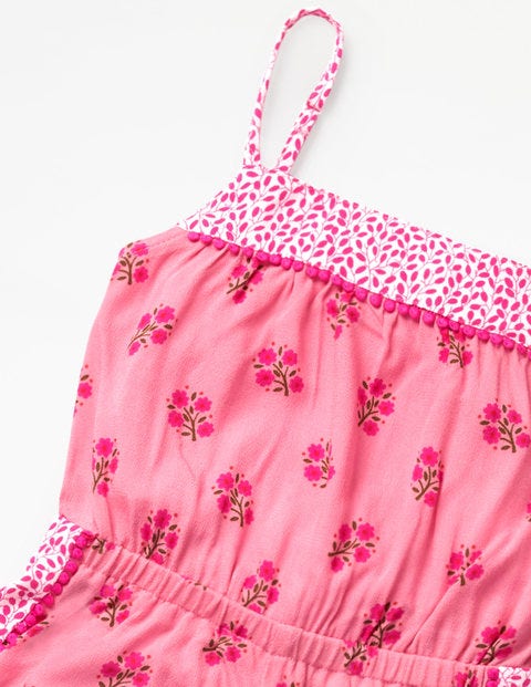 Hotchpotch Woven Playsuit - White/Pink Glo Sweet Berry Hotchpotch Woven Playsuit - White/Pink Glo Sweet Berry