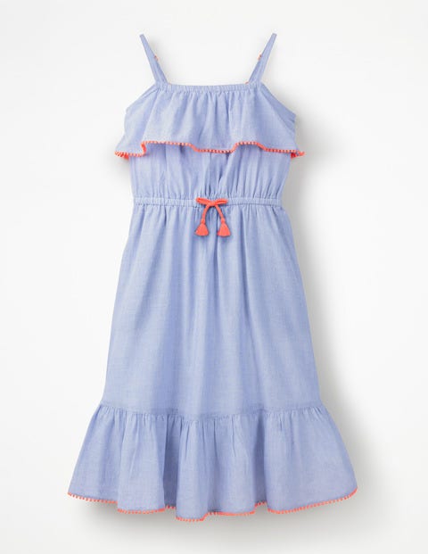 Tie-Waist Midi Dress - Chambray Tie-Waist Midi Dress - Chambray