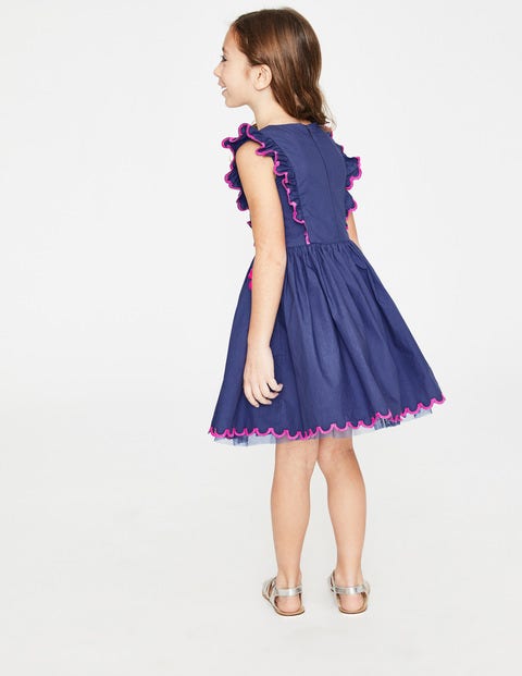 Scallop Embroidered Dress - Starboard Blue Scallop Embroidered Dress - Starboard Blue