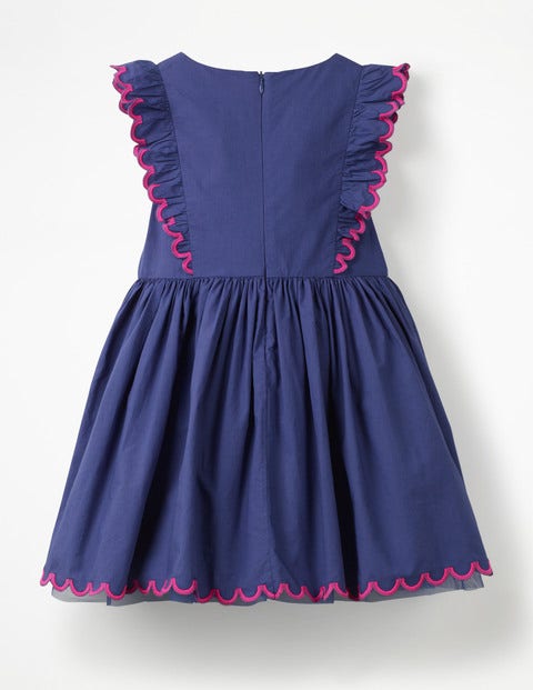 Scallop Embroidered Dress - Starboard Blue Scallop Embroidered Dress - Starboard Blue