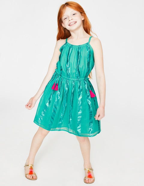Shimmer Stripe Dress - Sea Breeze Green Shimmer Stripe Dress - Sea Breeze Green