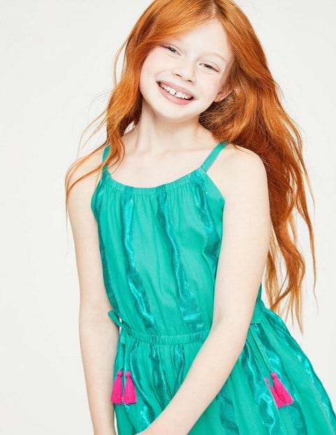Shimmer Stripe Dress - Sea Breeze Green Shimmer Stripe Dress - Sea Breeze Green