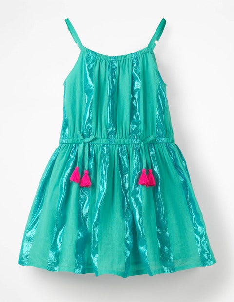Shimmer Stripe Dress - Sea Breeze Green Shimmer Stripe Dress - Sea Breeze Green