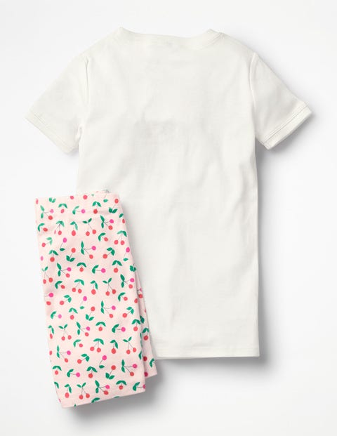 Fun Short John Pyjamas - Parisian Pink Cherries Fun Short John Pyjamas - Parisian Pink Cherries
