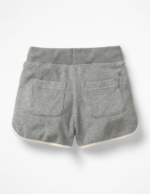 Retro Towelling Shorts - Grey Marl Retro Towelling Shorts - Grey Marl