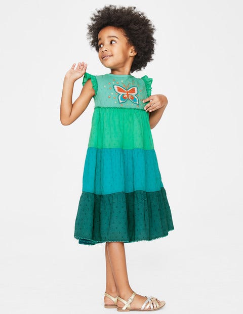 Embellished Midi Dress - Sea Breeze Colourblock Embellished Midi Dress - Sea Breeze Colourblock