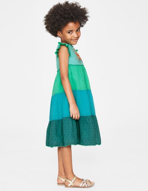Embellished Midi Dress - Sea Breeze Colourblock Embellished Midi Dress - Sea Breeze Colourblock