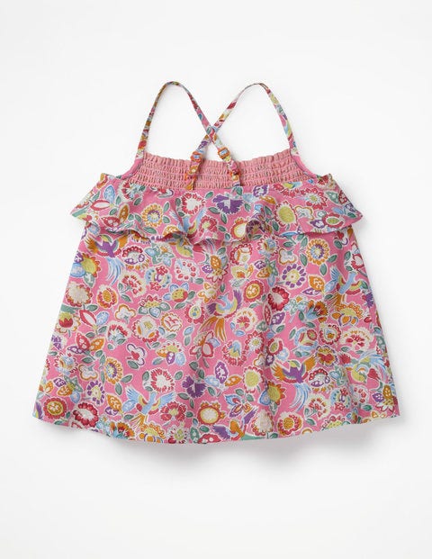 Layered Woven Top - Flamingo Pink Tropical Paisley Layered Woven Top - Flamingo Pink Tropical Paisley