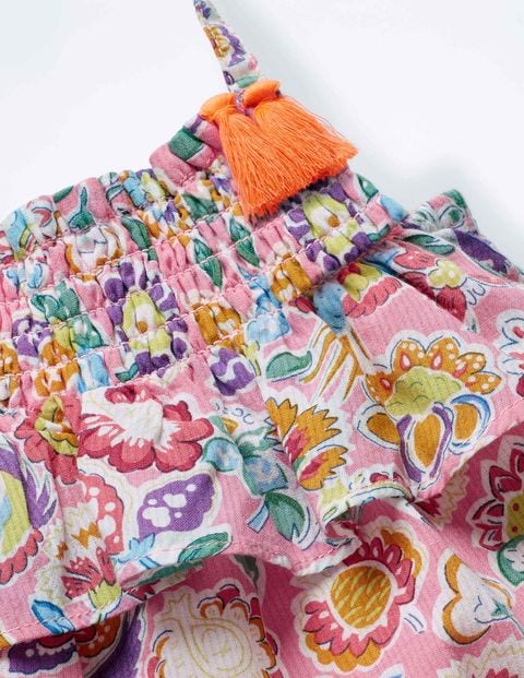 Layered Woven Top - Flamingo Pink Tropical Paisley Layered Woven Top - Flamingo Pink Tropical Paisley