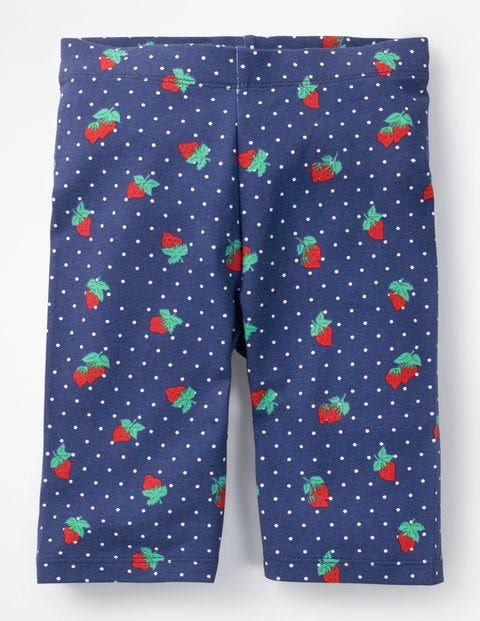 Jersey Knee Shorts - Starboard Blue Strawberry Spot Jersey Knee Shorts - Starboard Blue Strawberry Spot